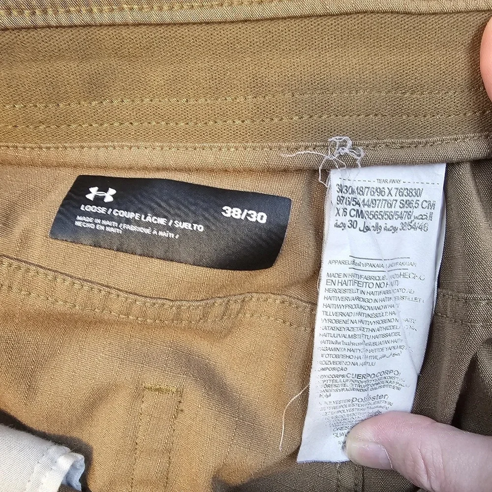 Under Armour Storm Pants Men's 38x30 Brown Ripstop Hiking Tactical Stretch